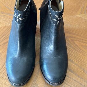 OluKai Black Leather Ankle Booties